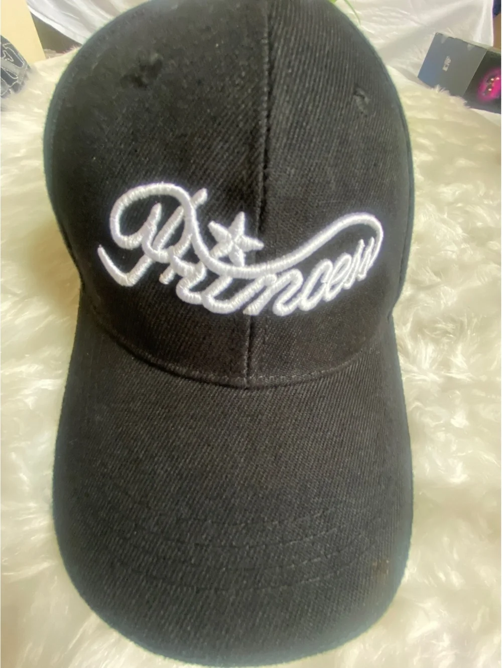 Black Princess Embroidered Baseball Cap Hat